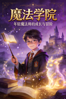 奇幻剧《魔法学院》海报，年轻魔法师的成长与冒险
