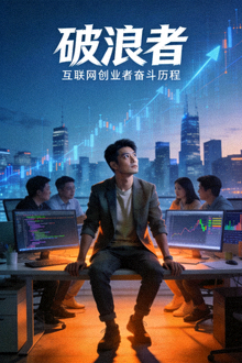 职场励志剧《破浪者》海报，讲述互联网创业者的奋斗历程